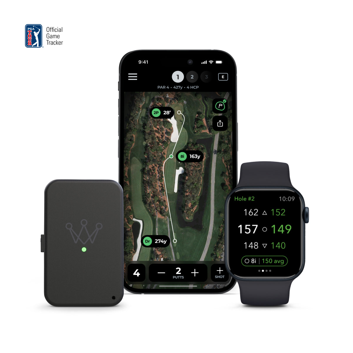 Arccos Smart Link, iPhone App, and Apple Watch App 